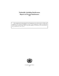 Nationality including Statelessness