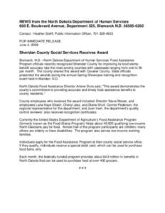Microsoft Word - Food Stamp award - Sheridan County.doc