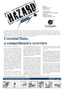 Hazard (Edition No. 38) March 1999 Victorian Injury Surveillance System & Applied Research