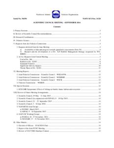 Scientific Council Report, September 2014