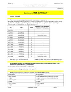 ROSE 25  TREN/E3[removed]Inventory and compiling of an European Good Practice Guide on Road Safety Education targeted at Young People Please don’t fill in