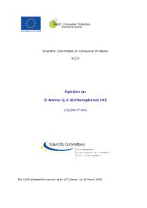 Opinion of the Scientific Committee on Consumer Products on 3-amino-2,4-dichlorophenol HCl (A43)