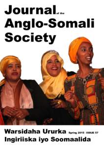 Journal Anglo-Somali Society of the  Warsidaha Ururka