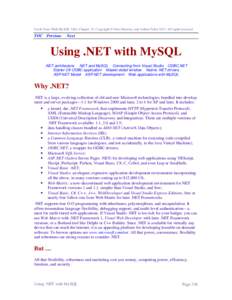 Get It Done With MySQL 5&6, Chapter 15. Copyright © Peter Brawley and Arthur Fuller[removed]All rights reserved.  TOC Previous