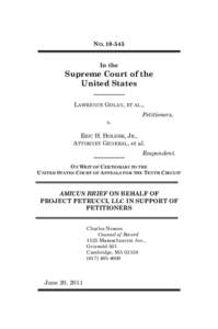 NO[removed]In the Supreme Court of the United States LAWRENCE GOLAN, ET AL.,