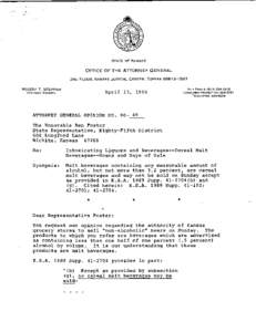 [removed] | [removed] | Kansas Attorney General Opinion | Robert T. Stephan / Julene L. Miller