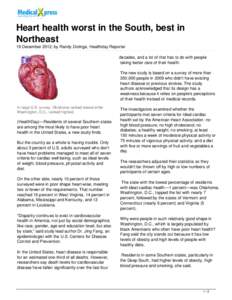 Heart health worst in the South, best in Northeast