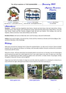 The official newsletter of THE BUSHWACKERS ………… January[removed]Aysons Reserve Elmore