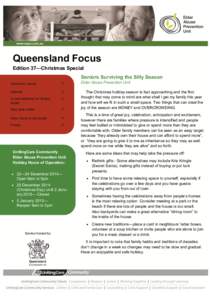 Queensland Focus Edition 37—Christmas Special Seniors Surviving the Silly Season Grandma’s secret  2