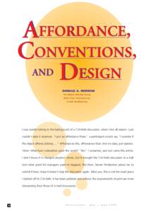 Motor control / Usability / The Design of Everyday Things / Mind / James J. Gibson / Computer icon / Pointing device / Behavior / Cognitive science / Human–computer interaction / Affordance / Bias