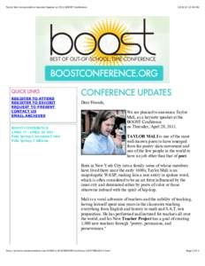 Taylor Mali Announced as Keynote Speaker at 2011 BOOST Conference  REGISTER TO ATTEND REGISTER TO EXHIBIT REQUEST TO PRESENT CONTACT US