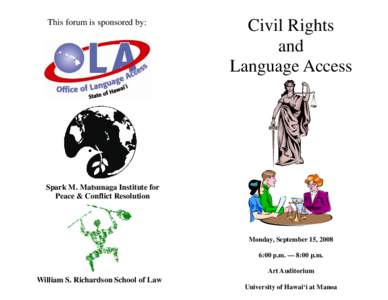 Civil Rights and Language Access Forum Program Draft #5