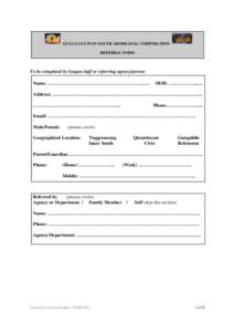 Gugan Referral Form (Case Management D&A ONLY)