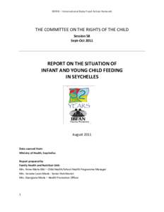 IBFAN – International Baby Food Action Network  THE COMMITTEE ON THE RIGHTS OF THE CHILD Session 58 Sept-Oct 2011