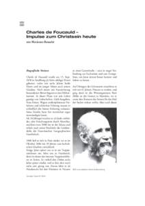 284  Charles de Foucauld – Impulse zum Christsein heute von Marianne Bonzelet