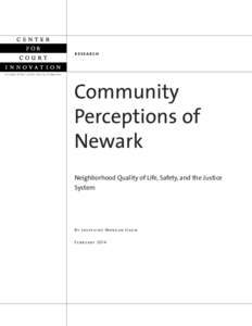 research  A Project of the Fund for the City of New York Community Perceptions of