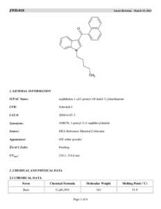 JWH-018  Latest Revision: March 15, 2013