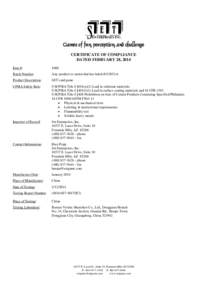 Consumer Product Safety Improvement Act / Set Enterprises / Dongguan / Houjie / Phthalate / Fax / Laser / Flammability / Technology / 110th United States Congress / Consumer Product Safety Commission