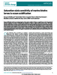 Saturation-state sensitivity of marine bivalve larvae to ocean acidification