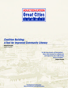 Coalition Building: A Tool for Improved Community Literacy