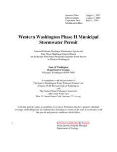 Western Washington Phase II Municipal Stormwater Permit
