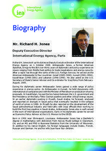 Biography - Ambassador Richard H. Jones, Deputy Executive Director