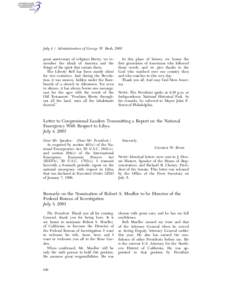 National Emergencies Act / Director of the Federal Bureau of Investigation / United States Department of Justice / Government / Law / 65th United States Congress / International Emergency Economic Powers Act / Robert Mueller