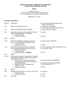 SCIENTIFIC ADVISORY COMMITTEE ON ALTERNATIVE TOXICOLOGICAL METHODS (SACATM)