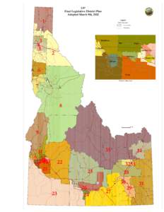 L97 Final Legislative District Plan Adopted March 9th, 2002 # Moyie Springs