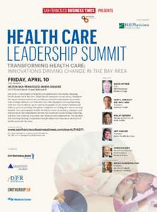 presents title sponsor Health Care Leadership Summit