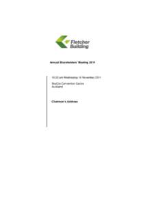 Fonterra / Hugh Fletcher / The New Zealand Institute / Auckland / Fletcher Construction / P/E ratio / Oceania / New Zealand / Dividend