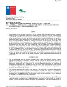 Page 1 of 8  CORPORACIÓN NACIONAL FORESTAL OFICINA CENTRAL ABU/JCI/FLLM/DCD/LML/KAC RESOLUCIÓN Nº: [removed]