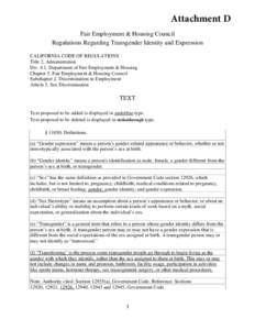 Microsoft Word - Text - Regulations Regarding Transgender Identity and Expression