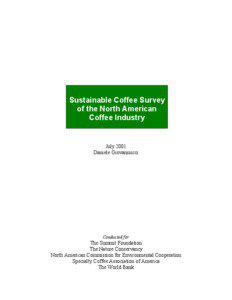Sustainable Coffee Survey of the North American Coffee Industry