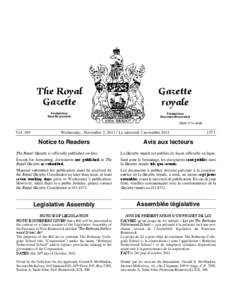 The Royal Gazette Gazette royale