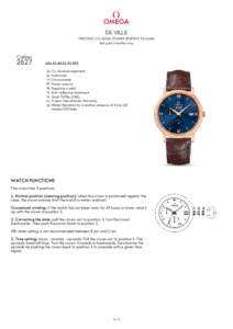 DE VILLE PRESTIGE CO-AXIAL POWER RESERVE 39.5 MM Red gold on leather strap Caliber
