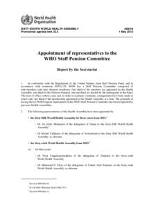 SIXTY-EIGHTH WORLD HEALTH ASSEMBLY Provisional agenda item 23.5 A68/48 1 May 2015
