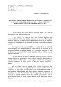 Declaration by Romano Prodi, President of the European Commission