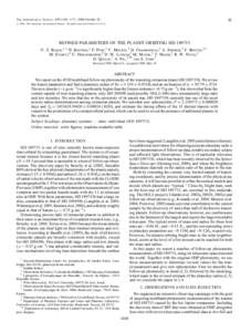 A  The Astrophysical Journal, 650:1160Y1171, 2006 October 20 # 2006. The American Astronomical Society. All rights reserved. Printed in U.S.A.  REFINED PARAMETERS OF THE PLANET ORBITING HD[removed]