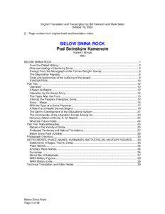 English Translation and Transcription by Bill Tarkulich and Mark Sabol October 19, 2002 [] – Page number from original book and translation notes.