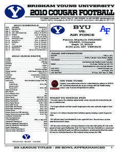 BRIGHAM YOUNG UNIVERSITY[removed]COUGAR FOOTBALL