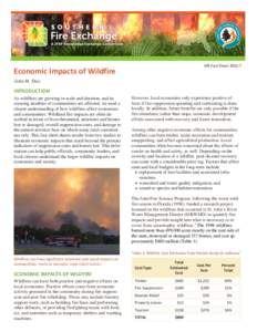 SFE Fact Sheet[removed]Economic Impacts of Wildfire John M. Diaz  INTRODUCTION