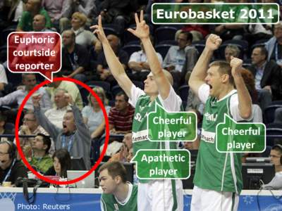 Eurobasket 2011 Euphoric courtside reporter  Cheerful