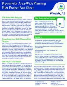 Brownfields Area-Wide Planning Pilot Project Fact Sheet-- Phoenix, AZ