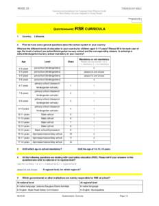 ROSE 25  TREN/E3[removed]Inventory and compiling of an European Good Practice Guide on Road Safety Education targeted at Young People Please don’t fill in