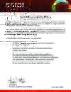Sociology / Behavior / Knowledge / Boe / Social responsibility / KGHM