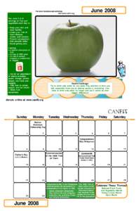 June[removed]For more handouts and activities, visit www.canfit.org.  You need 5 to 9