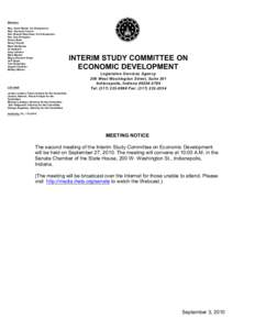 Members Rep. Scott Reske, Co-Chairperson Rep. Suzanne Crouch Sen. Brandt Hershman, Co-Chairperson Sen. Sue Errington Sonny Beck