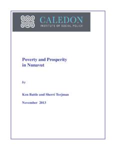 Poverty and Prosperity in Nunavut by  Ken Battle and Sherri Torjman