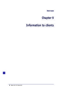 Client Assets  Chapter 9 Information to clients  PAGE